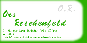 ors reichenfeld business card